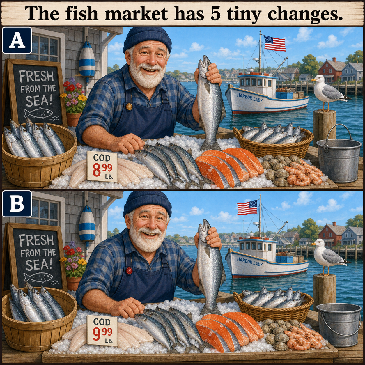 Answer: Five Harbor Fish Market Differences
