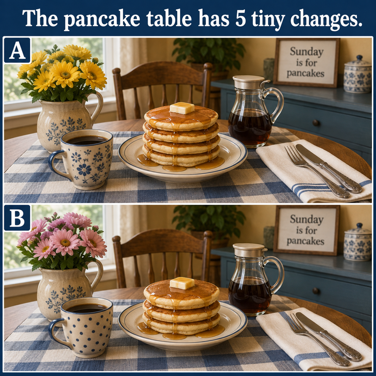 Answer: Five Pancake Breakfast Differences