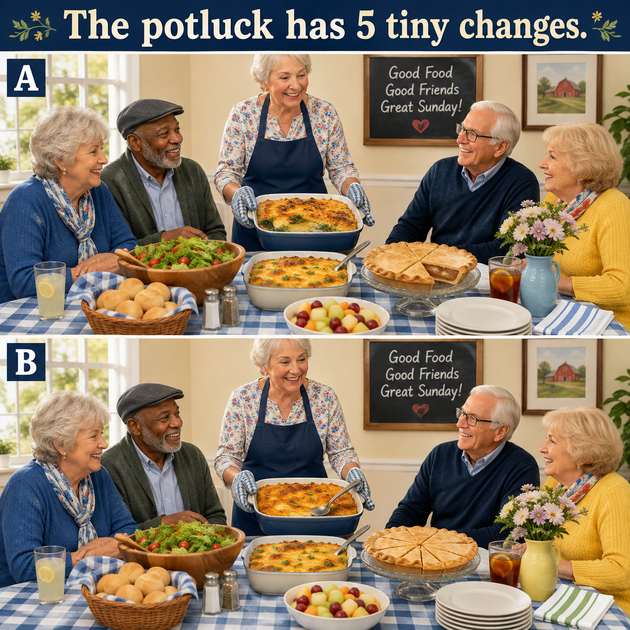 Answer: Five Sunday Potluck Differences