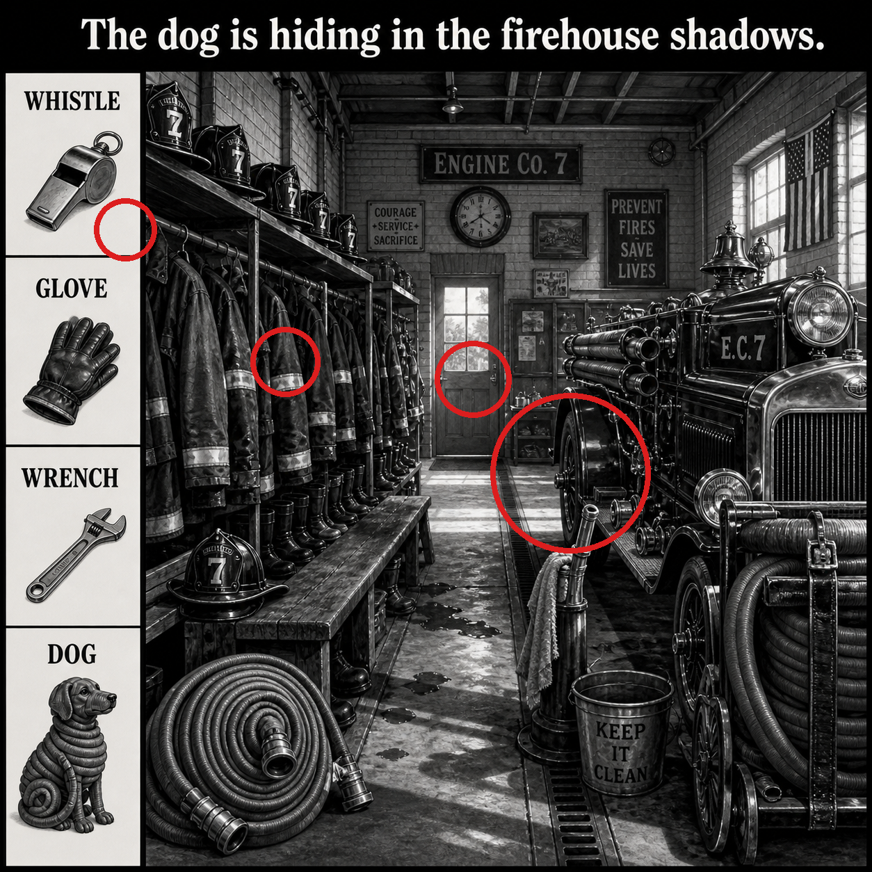 Answer: The Dog in the Fire Station Puzzle answer image