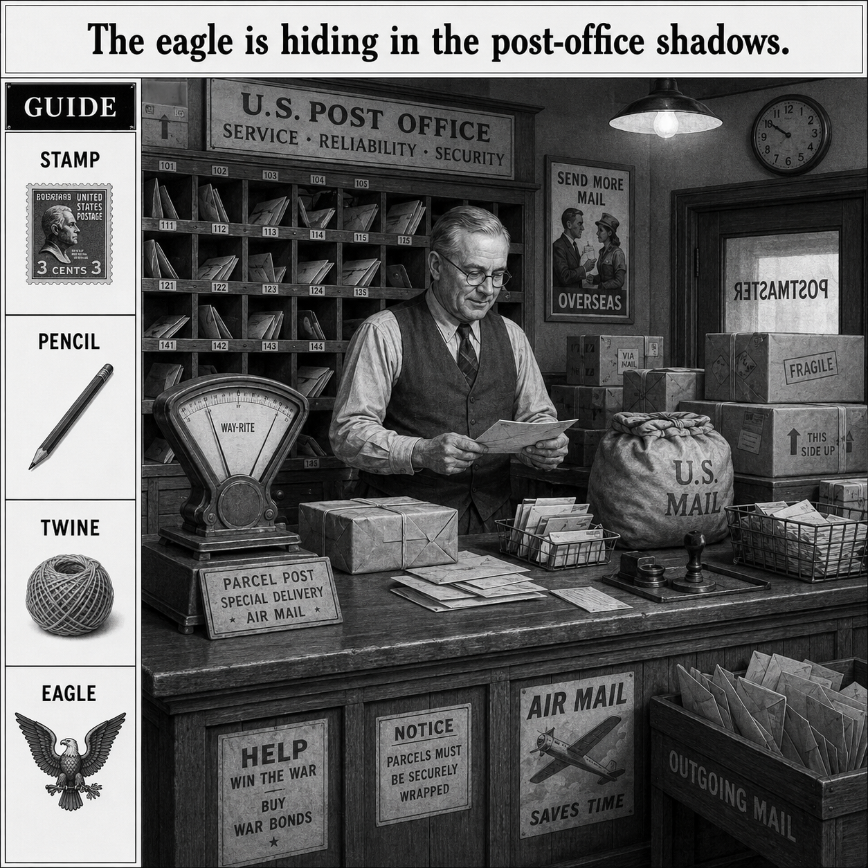 Answer: The Eagle in the Old Post Office Puzzle