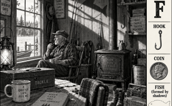 Answer: Hidden Fish in the Vintage Fishing Cabin
