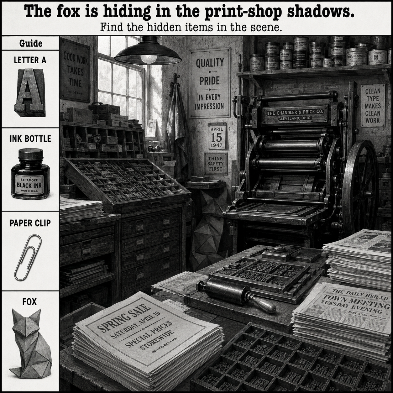 Answer: The Fox in the Print Shop Puzzle