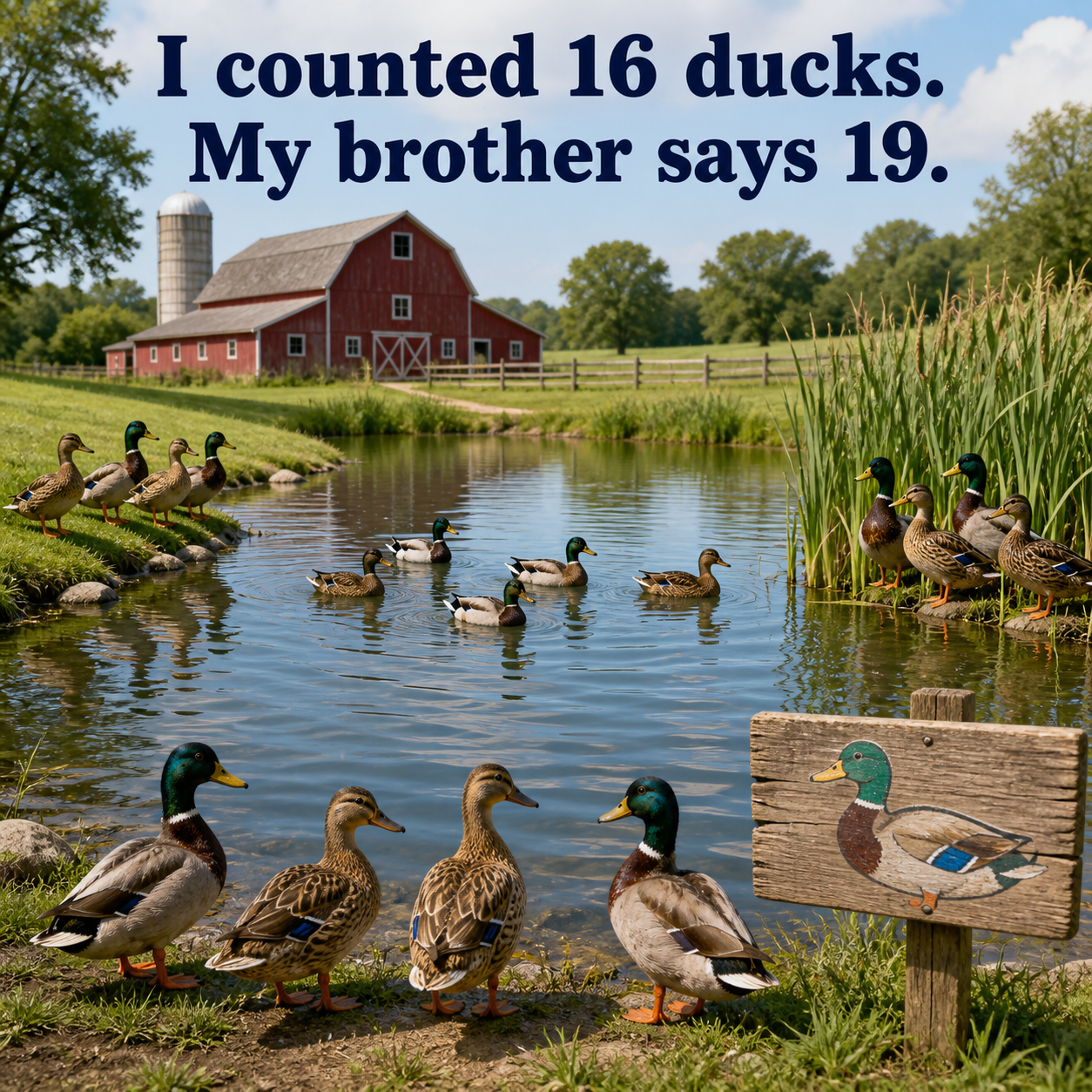 Answer: How Many Ducks Are at the Farm Pond?