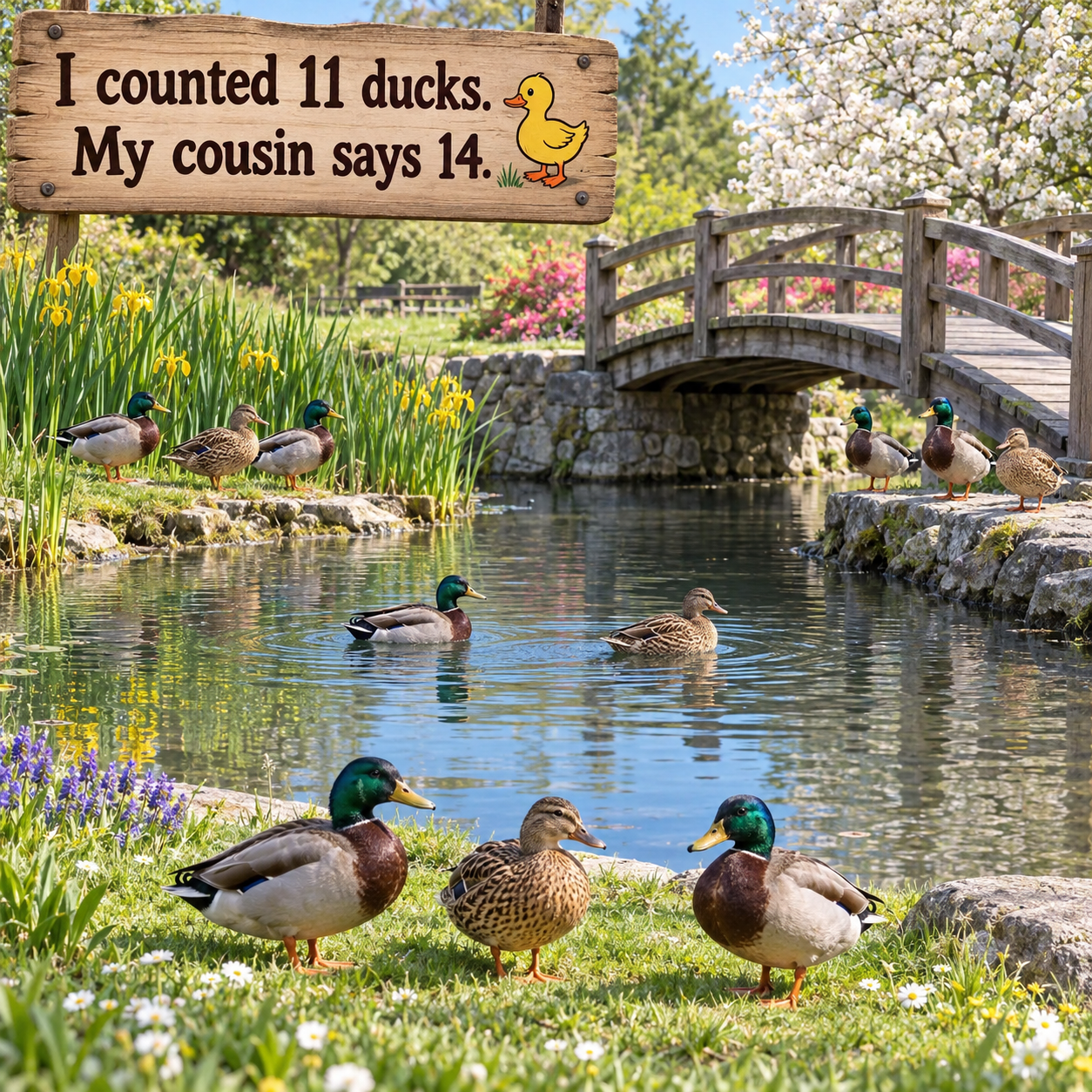 Answer: Counting the Ducks at the Pond