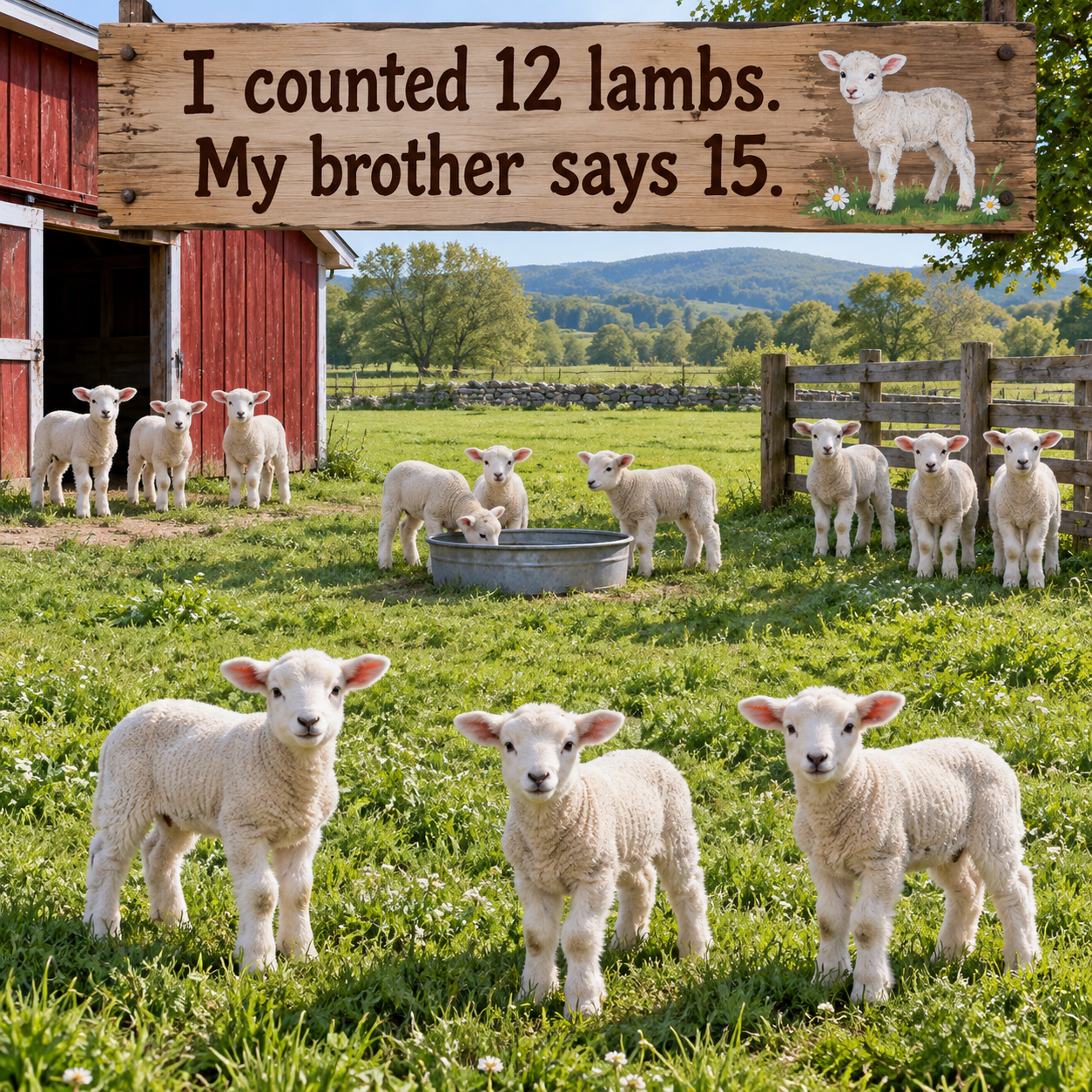 Answer: How Many Lambs Are in the Pasture?