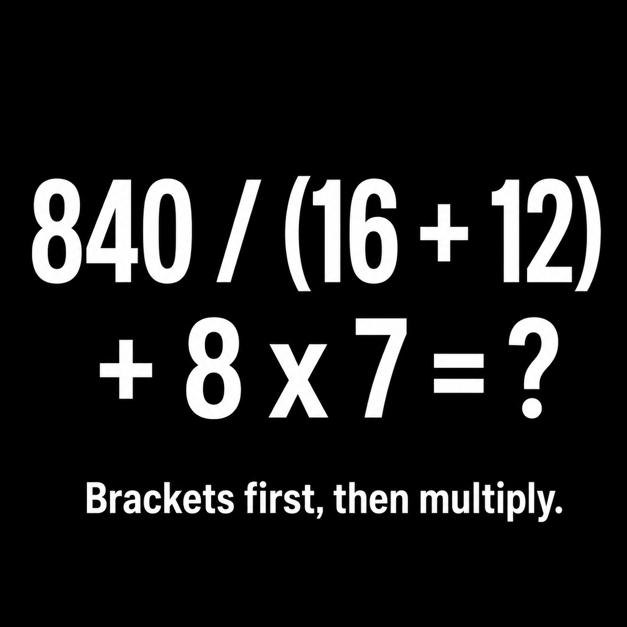 Answer: The September 2 Order-of-Operations Puzzle