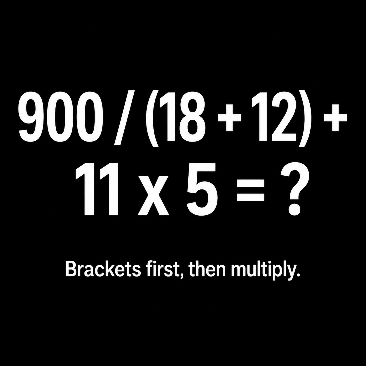Answer: The September 3 Order-of-Operations Puzzle