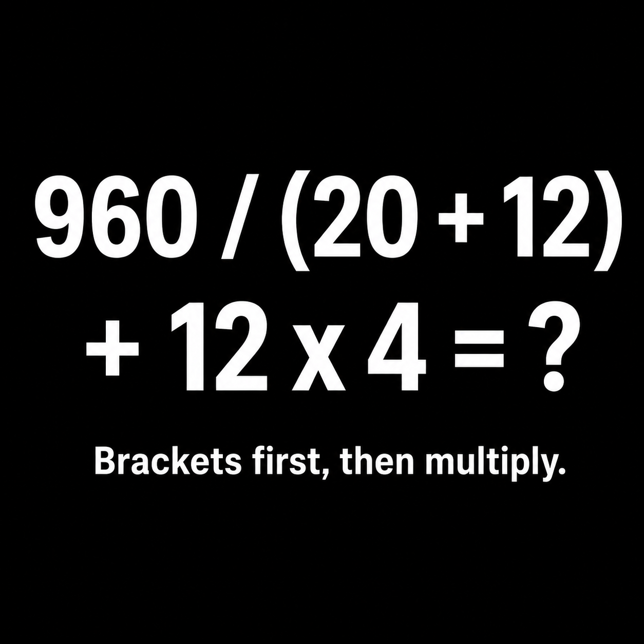 Answer: The September 4 Order-of-Operations Puzzle