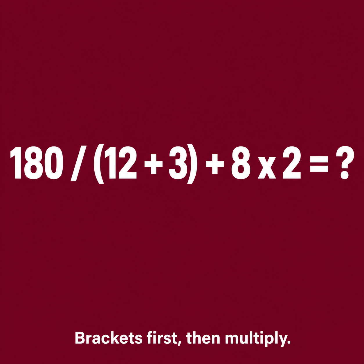 Answer: Order of Operations Math Puzzle