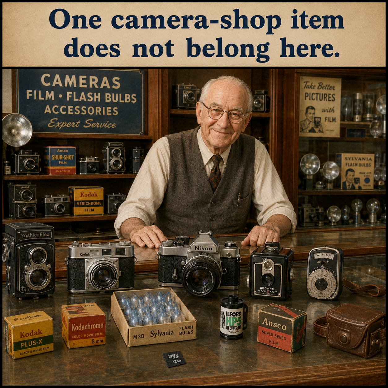 Answer: The Camera-Shop Item That Does Not Belong