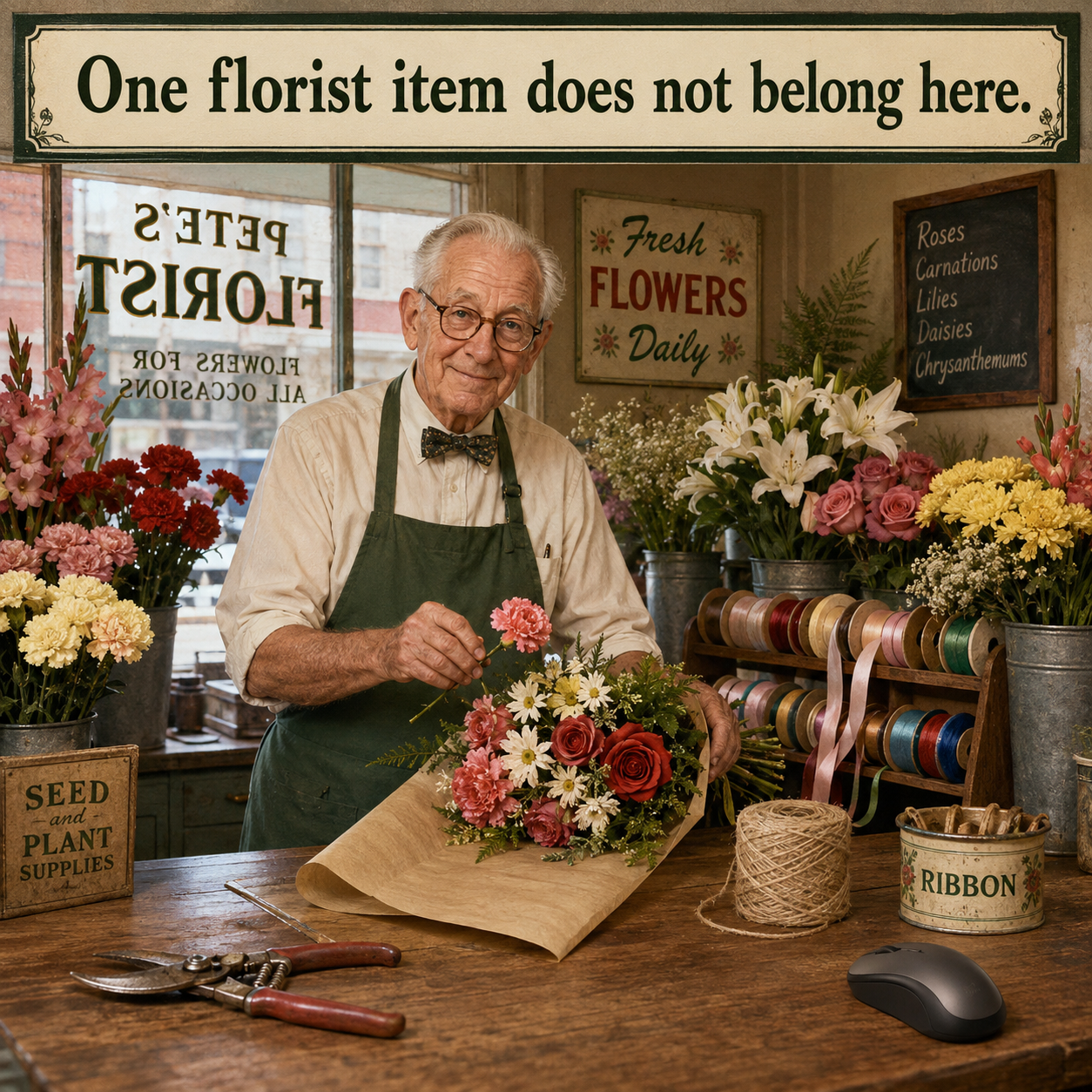 Answer: The Florist Item That Does Not Belong