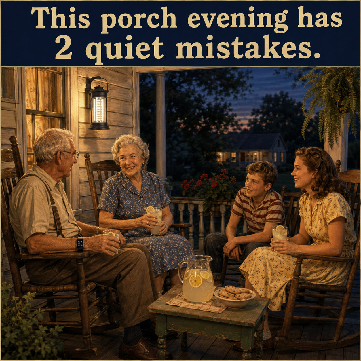 Answer: Two Front-Porch Evening Mistakes