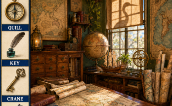 Answer: The Crane in the Antique Map Room