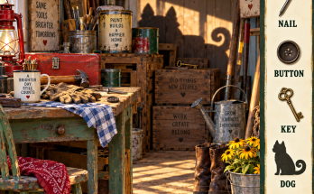 Answer: Hidden Dog in the Vintage Porch Workshop