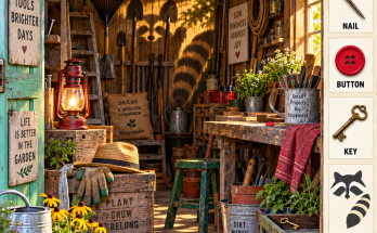 Answer: Hidden Raccoon in the Country Shed