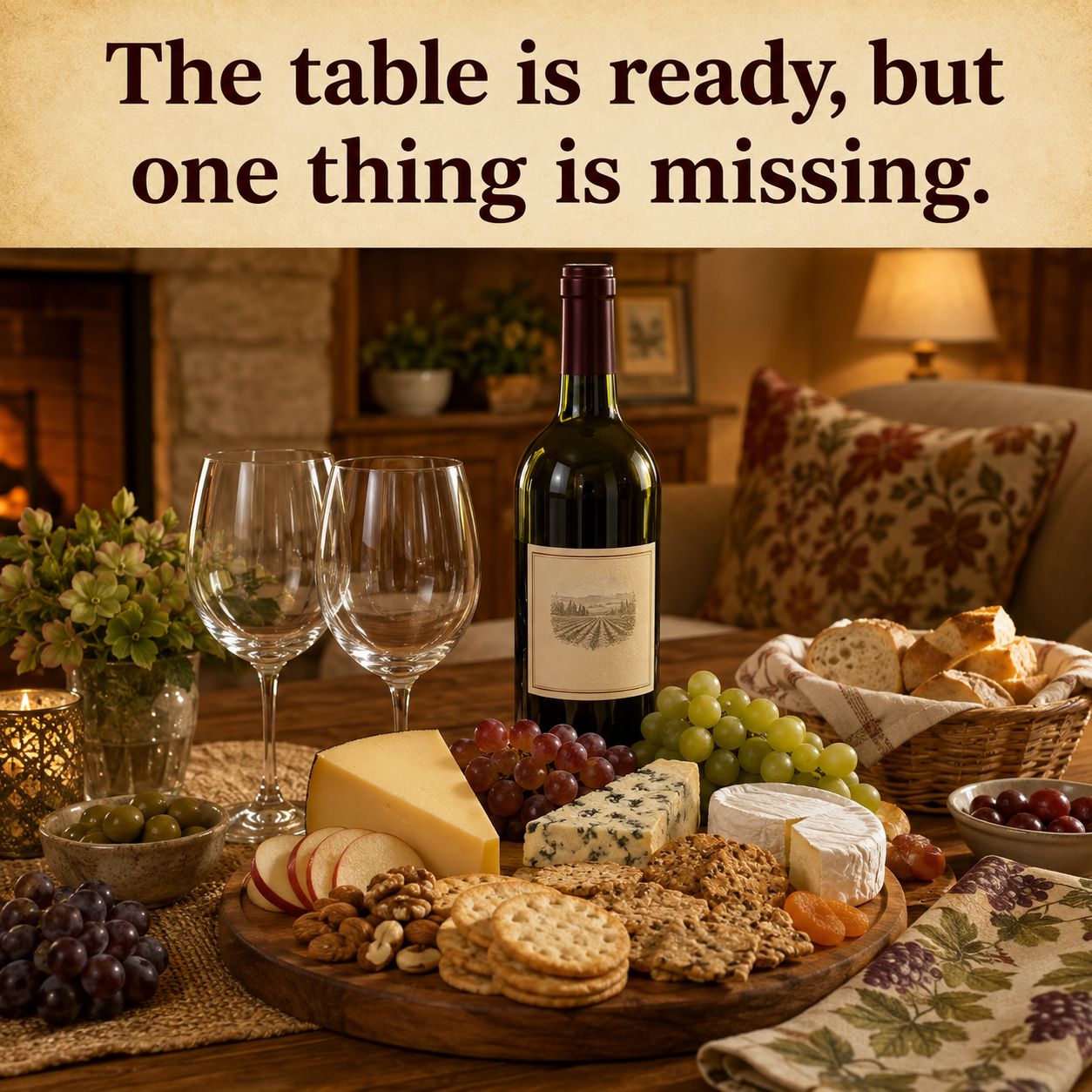 Answer: What Is Missing from the Cheese-and-Grape Table?