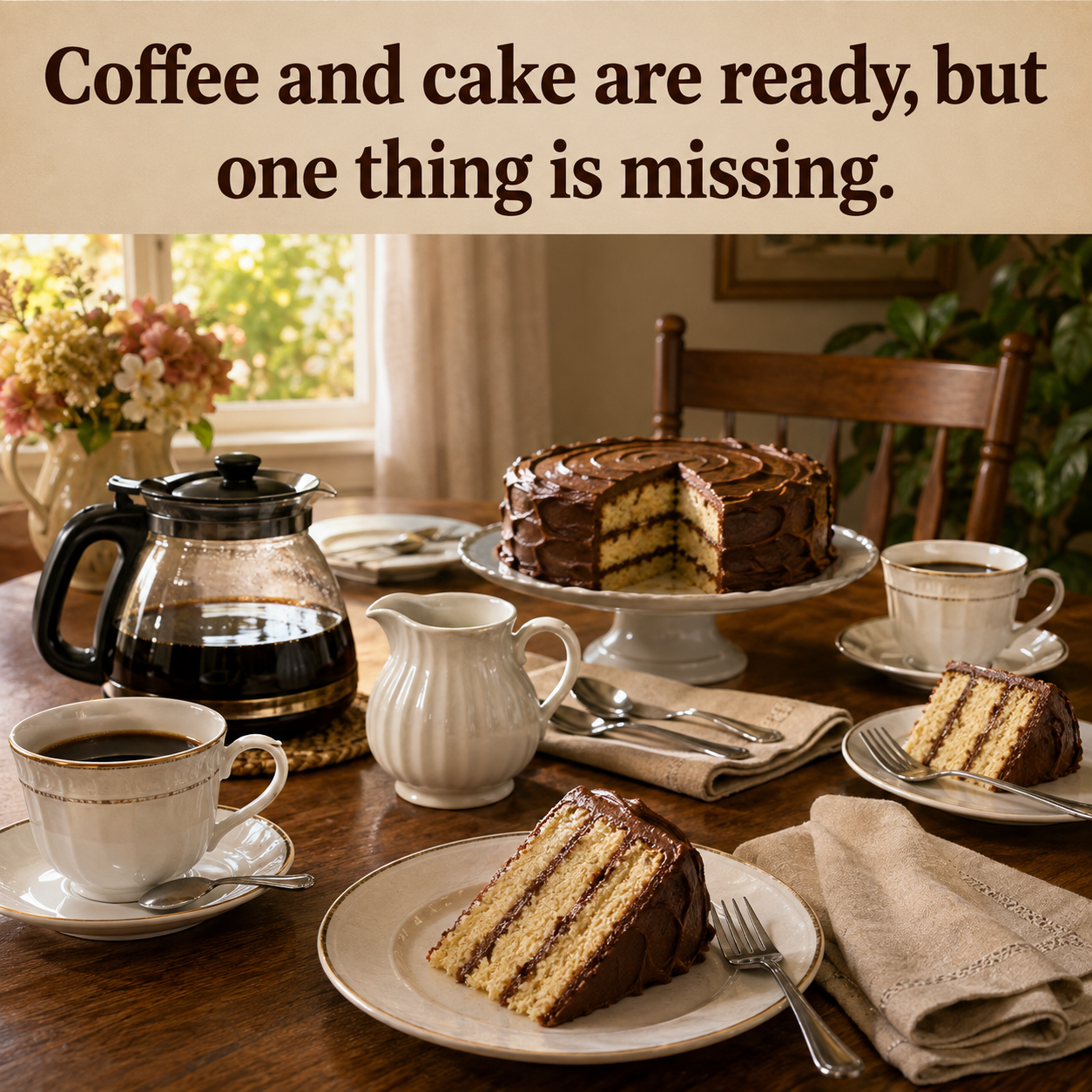 Answer: What Is Missing from the Coffee-and-Cake Table?